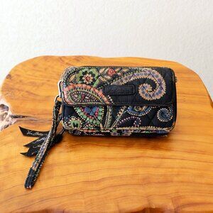 Vera Bradley Kiev Paisley Retired Zip Around Wallet Wristlet 7x4.5"